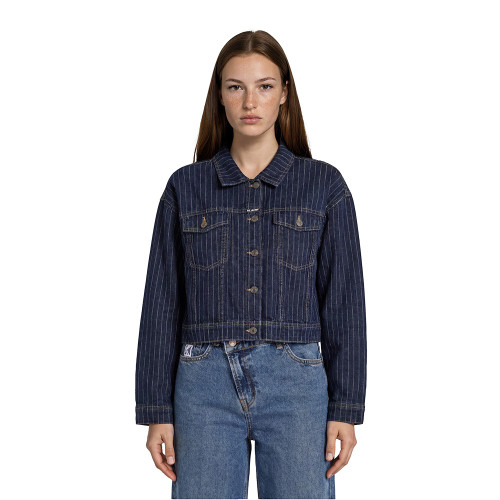 Karl Kani Γυναικείο μπουφάν Retro Cropped Denim Jacket